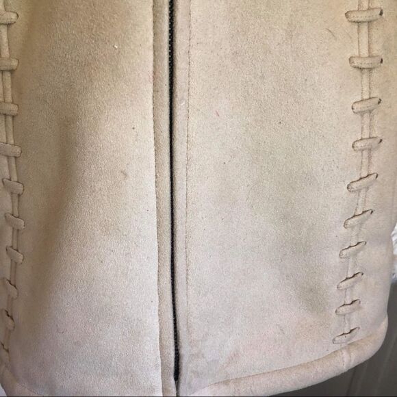 Liz Claiborne Faux Fur Trim Zip Jacket.Size MP - Picture 11 of 13